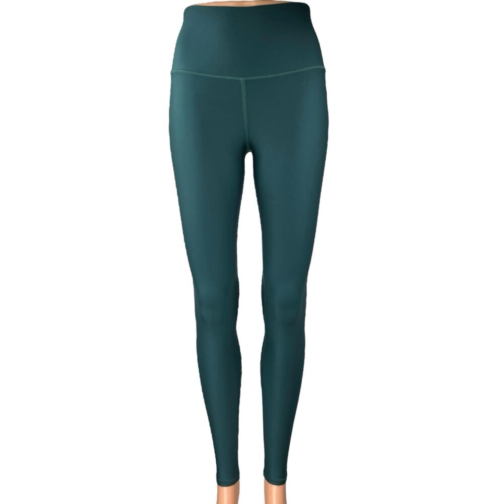 Alo Blue Pull On Mid Rise Yoga Workout Running Athletic Leggings Pants Size XS